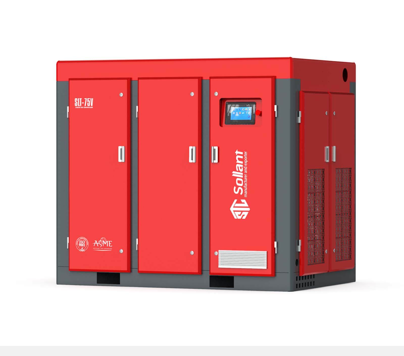 75KW screw air compressor sollant air compressor rotary screw air compressor manufacturers