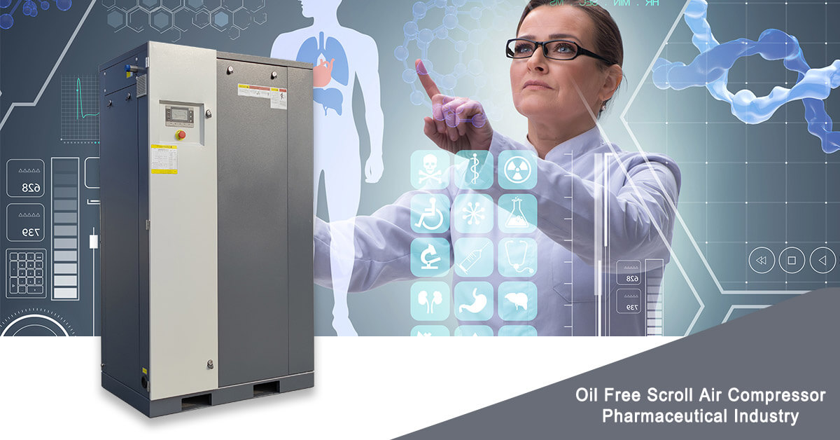 Oil Free Scroll Air Compressor for Pharmaceutical Industry